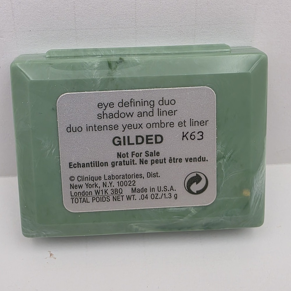 CLINIQUE Eye Defining Duo Shadow and Liner GILDED .04 oz Mini Rare HTF New - Picture 3 of 3